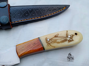 Fillet knife with Custom made Design on Handle