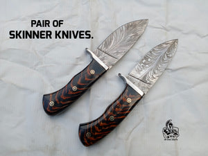 Pair of Custom made Skinner Knives