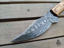Load image into Gallery viewer, Custom made skinner knife with wood handle