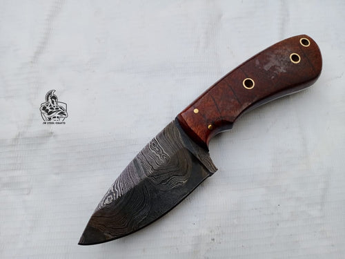 Skinner knife with ebony wood handle