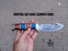 Load image into Gallery viewer, Custom Handmade Hunting Gut Hook Skinner Knife.