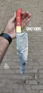 Handmade stainless steel chef knife by JW SteelCrafts.