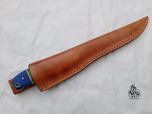 FILLET KNIFE WITH COLOUR WOOD HANDLE