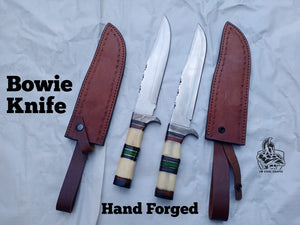 Hand made Custom Made Bowie Knives Pair
