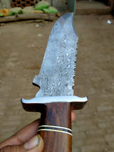 Load image into Gallery viewer, Customized Handmade Damascus Steel Rambo Bowie knife