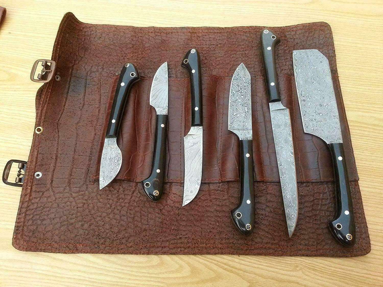 Damascus Knife Custom Handmade Full Tang Chef/Kitchen Knife/Perfect Gift