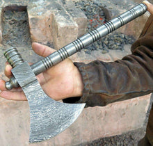 Load image into Gallery viewer, Custom hand made full Damascus tomahawk axe  MB=0021