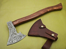 Load image into Gallery viewer, Custom Handmade Damascus Steel Tomahawk Hatchet Axe MB-0033