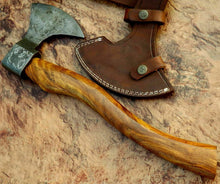 Load image into Gallery viewer, Custom Handmade Damascus Steel Tomahawk Hatchet Axe MB-0035