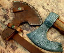 Load image into Gallery viewer, Damascus Steel Axe Viking Axe Hatchet Axe Bearded Axe Tomahawk MB-0067