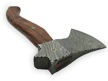 Load image into Gallery viewer, Damascus Steel Axe Viking Axe Hatchet Axe Bearded Axe Tomahawk