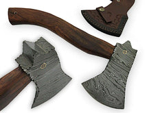 Load image into Gallery viewer, Damascus Steel Axe Viking Axe Hatchet Axe Bearded Axe Tomahawk