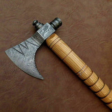 Load image into Gallery viewer, Damascus Steel Axe Viking Axe Hatchet Axe Bearded Axe Tomahawk MB-0075