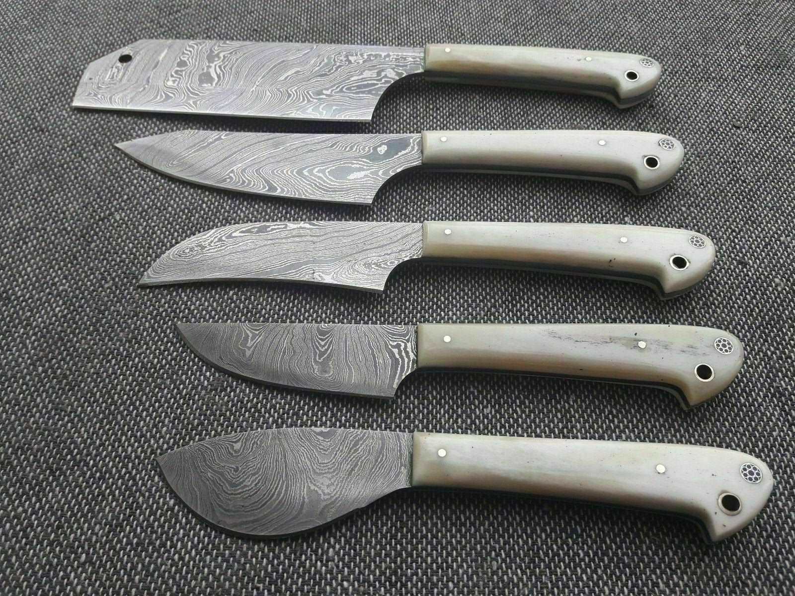 Custom handmade Damascus kitchen knives set/Perfect Gift DK-0397