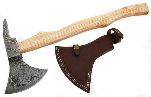 Custom Handmade Damascus Steel Tomahawk Hatchet Axe MB-0038