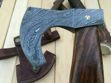 Load image into Gallery viewer, Damascus Steel Axe Viking Axe Hatchet Axe Bearded Axe Tomahawk MB-0070