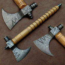 Load image into Gallery viewer, Damascus Steel Axe Viking Axe Hatchet Axe Bearded Axe Tomahawk MB-0075