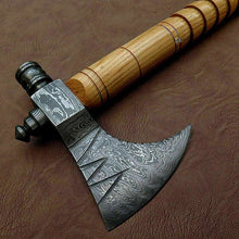 Load image into Gallery viewer, Damascus Steel Axe Viking Axe Hatchet Axe Bearded Axe Tomahawk MB-0075