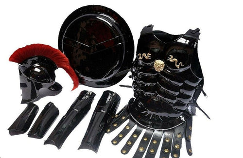 Medieval 300 Spartan King Helmet Set Muscle Armour Suit Shield Leg & Arm Guard-Halloween Costume