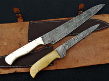 Load image into Gallery viewer, Handmade Chef Knife Damascus Steel blades with Camel bone handle