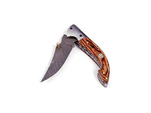 Load image into Gallery viewer, Handmade Folding Knife Damascus Steel