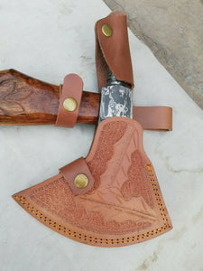 New Custom Handmade 20" Damascus steel Best Bearded  Felling Hatchet Axe