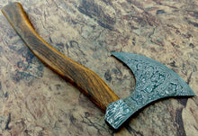 Load image into Gallery viewer, 18&quot;Inches Damascus Steel Axe Viking Axe Hatchet Axe Bearded Axe Tomahawk