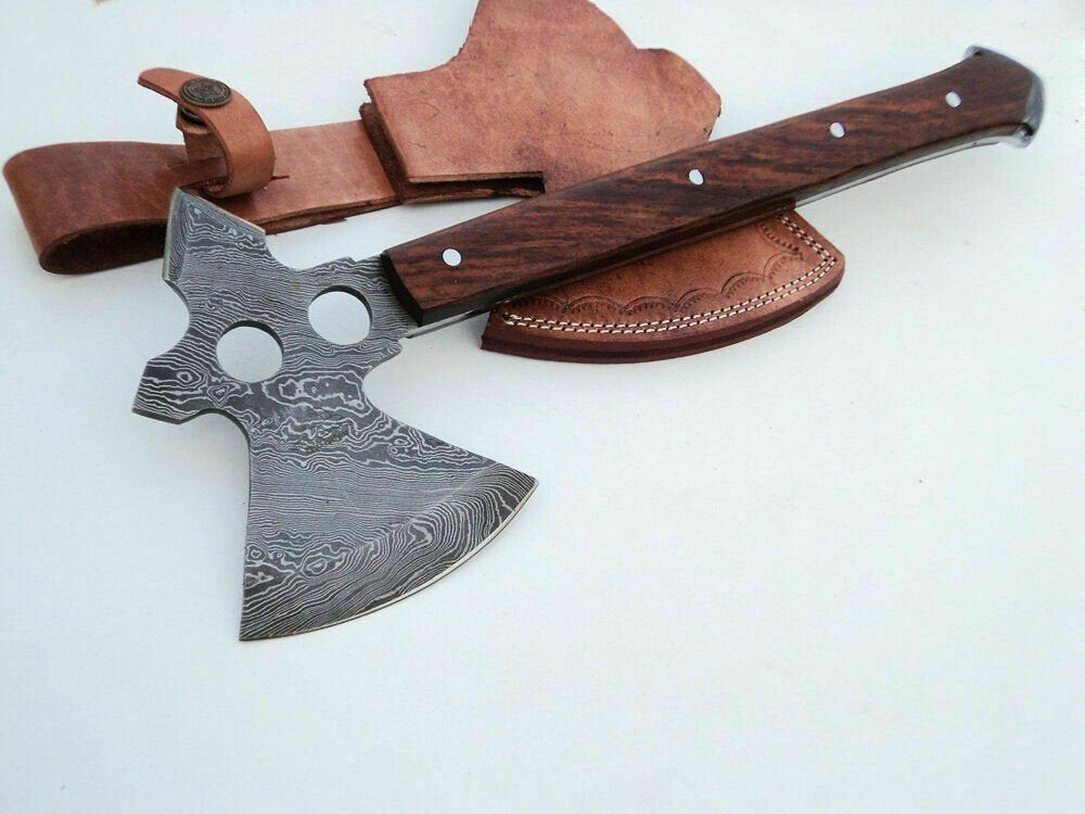 Custom Handmade Damascus Steel Tomahawk Hatchet