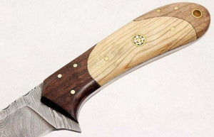 Handmade Damascus Steel Skinner Knife Custom Made 8.5"