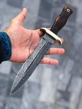 Handmade Customized Damascus steel Scottish Dagger knife