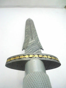 Hunting knife Custom Handmade Outstanding Damascus Steel Silver Dagger