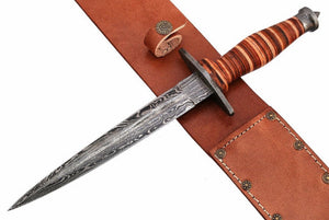 Dagger Handmade Damascus  steel blade roman gladiolus dagger