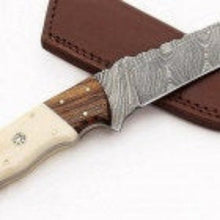 Load image into Gallery viewer, Handmade Damascus Steel Skinner Knife Custom Made 8.5&quot;