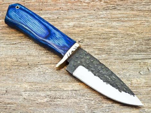 Hand Forged Knife - High Carbon Steel Blade Brass Guard