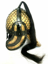 Load image into Gallery viewer, Medieval Brass Roman Knight Helmet Handmade Spartan Armour Helmet