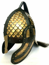 Load image into Gallery viewer, Medieval Brass Roman Knight Helmet Handmade Spartan Armour Helmet