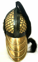 Load image into Gallery viewer, Medieval Brass Roman Knight Helmet Handmade Spartan Armour Helmet