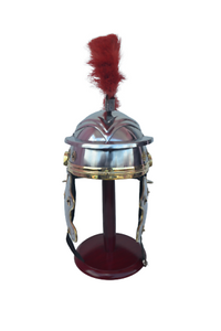 Halloween Medieval Greek Roman Empire Centurion Armor Helmet With Red Plum