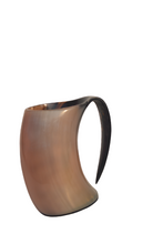 Load image into Gallery viewer, Viking Drinking Horn Cup Tankard Beer Mug Medieval Viking Mug Handcrafted