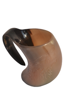 Load image into Gallery viewer, Viking Drinking Horn Cup Tankard Beer Mug Medieval Viking Mug Handcrafted