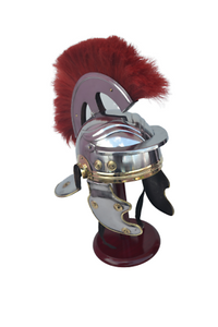 Halloween Medieval Greek Roman Empire Centurion Armor Helmet With Red Plum