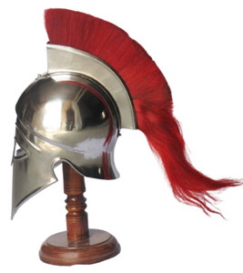 Medieval Halloween Greek Spartan Corinthian Armor Knight Helmet With red Plum