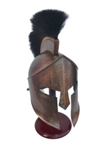 Load image into Gallery viewer, Greek Corinthian Medieval Armor Knight Spartan Replica Helmet with Black Plume