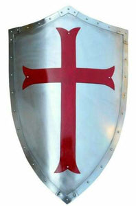 Medieval Armor Knight Cross Heater Shield Battle Warrior Shield 18 Gauge Steel